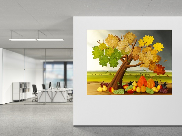 Blank wall in modern office. 3d illustration
